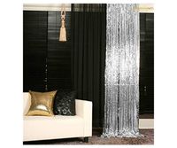 Sequin Curtains 4 Panels Silver 3FTx6FT Glitter Backdrop Curtain Photo Backdrop Sequins Shower Curtain Set-1018E