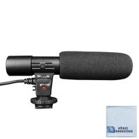 Professional Directional Condenser Shotgun Microphone for DSLR Cameras and Camcorders + eCostConnection Microfiber Cloth