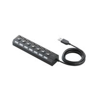 Elecom USB Hub 7 ports U2H-TZS720SBK Black