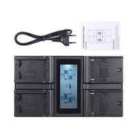 NP-FW50 NPFW50 NP-F970 4-Channel Digital Camera Battery Charger for Sony a7 a7R a7sII a7II a6500 A6300 NP-F550 F750 etc