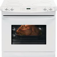 Frigidaire 30" White Drop-In Smoothtop Cooktop Electric Range FFED3025PW
