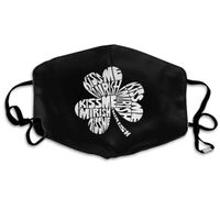 Hongao Anti Dust Pollution Mask Kiss Me I'm Irish Reusable Washable Earloop Face Mouth Mask for Men Women