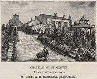 Saint-ÉMILIONNAIS. Chateau Saint-Martin (1er Cru Saint-Émilion). Small - 1908 - Old Print - Antique Print - Vintage Print - Printed Prints of Gironde