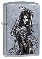 Zippo Sexy Skeleton Pocket Lighter, Street Chrome
