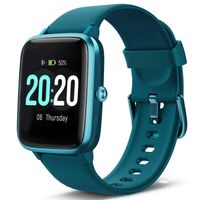 Lintelek Smart Watch, Full Touch Screen Smartwatch, 1.3 Inch Fitness Tracker with HR Monitor, Sleep Tracker, Stopwatch, IP68 Waterproof Fitness Watch Compatible with iOS, Android for Men, Women, Kids