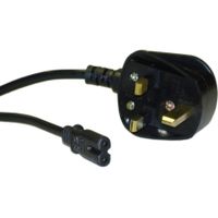 ACL 6 Feet BS 1363 to C7 Non-Polarized VDE Approved England/UK Notebook/Laptop Power Cord with Fuse