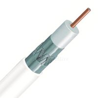 300ft WHITE USA MADE RG-6 PLENUM TRI-SHIELD 3GHz 18AWG COAXIAL CABLE COMMERCIAL REGULATION REQUIREMENT CMP UL ETL RATED ANTI-STATIC NON-TOXIC SMOKELESS FIRE RETARDANT PVC JACKET BULK COAX CABLE