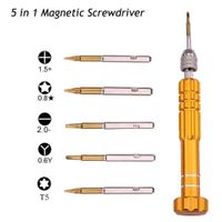 Ogodeal 5 in 1 Screwdriver Kit for Apple iPhone X 8 8 Plus 7 Plus 6s 6 Plus, Y000 Triwing, 0.8 Pentalobe,PH000 Phillips, Flathead T5 Trox Screwdriver Repair Tool Set for Samsung, LG,Motorola,Huawei