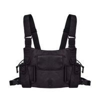 MOLLYGAN Universal Two-Way Radio Case Harness Chest Rig Bag Tactical Hip Hop Streetwear Functional Vest Pocket Front Pack Pouch Holster for Men & Women (XL)