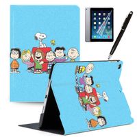 LJX iPad 7th Generation 10.2" 2019 Case Snoopy Cute Cartoon Cover PU Leather Stand Protection Smart Auto Sleep/Wake Shell Compatible for Apple iPad 10.2 inch 2019#F