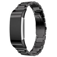 Maxjoy Compatible with Fitbit Charge 2 Bands, Charge2 Metal Replacement Strap Stainless Steel Bracelet Band Small Large Wristband Compatible with Fitbit Charge 2 HR Tracker, Black