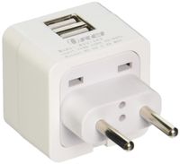OREI 3.4A 2 USB Plug Adapter Type C for Europe - Compatible with iPhone/iPad, Galaxy & More