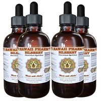 Bilberry Liquid Extract, Bilberry (Vaccinium Myrtillus) Berries Powder Tincture Supplement 4x4 oz
