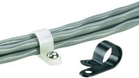 Panduit CCS25-S10-C Fixed Diameter Cable Clamp, Nylon 6.6, Natural, #10 Screw Mounting Method, 0.41" Bundle Offset, 0.25" Max Bundle Diameter, 0.37" Width (Pack of 100)