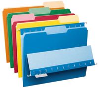 Pendaflex Interior File Folders, 1/3 Cut, Top Tab, Letter Size, Assorted, 100 per Box (4210 1/3 ASST)
