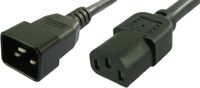 Lynn Electronics C13C2015A-3F IEC 60320-C20 to IEC 60320-C13 15A/125V 14AWG/3C SJT 3-Feet Power Cord, Black