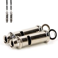 Nugilla Emergency Survival Whistles - Bobby Style with Lanyard - for Hiking Camping Hunting Outdoor Sports & Pet Training