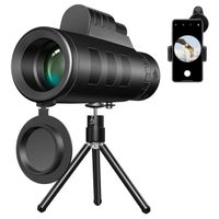 CMBro Monocular Telescope 40x60, High Power & HD Low Night Vision Waterproof BAK4 Prism Monocular, with Tripod Cell Phone Adapter Mount Holder and Compass for Bird Watching, Hunting, Camping, Hiking