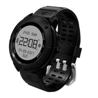 aiwako Waterproof GPS Outdoor Smart Watch UW80 (2018 BT4.2 Compass Atimeter SMS Heartrate Monitor Sleep Monitor for iPhone Android - Black