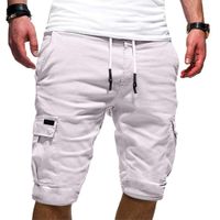 Men Gym Shorts, JOYFEEL Summer Casual Solid Elastic Waist Sport Shorts Quick Dry Breathable Workout Running Short Pants White