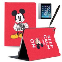 LJX iPad Mini 4 Cases, Mickey Minnie PU Leather Protective Cartoon Animal Cute Design Stand Smart Auto Sleep/Wake Lightweight Cover for iPad Mini 4#Q