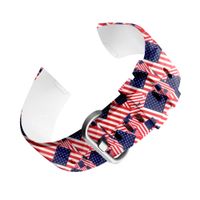 Hemobllo Fitbit Charge 3 Wristband Photo Print Series Silicone Straps with Metal Buckle Design (Small,The Stars and The Stripes)