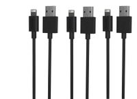 Premier Energizer 3 Pack iPhone Charger Lightning Cable 3ft MFi Certified Fast Charging USB Syncing Cables, Black Set of 3 Feet