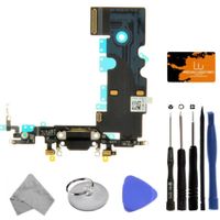 Flex Cable (Charge Port, Mic, Antenna) for Apple iPhone 8 (CDMA & GSM) (Black) with Tool Kit