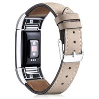 For Fitbit Charge 2 Bands Leather, AISPORTS Fitbit Charge 2 Leather Band Smart Watch Band Adjustable Replacement Band Metal Bracelet Buckle Clasp Wrist Band for Fitbit Charge 2 Fitness Accessories