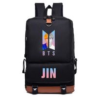 Kpop BTS Bangtan Boys Backpack Schoolbag Laptop Bag Travel Rucksack for A.R.M.Y Jin Merchandise