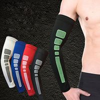 Honghong Men's Sports Fitness Compression Arm Sleeves,1PC size M (Blue)