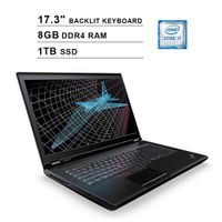 2019 Lenovo ThinkPad P71 17.3 Inch FHD 1080p Laptop (Intel 4-Core i7-7820HQ up to 3.90 GHz, 8GB DDR4 RAM, 1TB SSD, NVIDIA Quadro M620 2GB, Backlit KB, FP Reader, Windows 10 Pro)