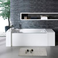 Woodbridge Alcove Tub with Apron Acrylic Bathtub Hand Drain & Overflow, Drain Hole on Right. BTA1531R, 60" BTA1531R/B1531R