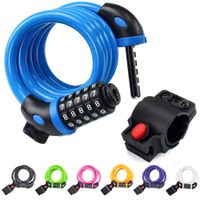 NDakter Bike Lock Cable,4 Feet High Security 5 Digit Resettable Combination Coiling Bike Cable Lock,Bicycle Cable Lock for Bicycle Outdoors, 1.2mx12mm
