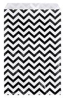 100 Bags Flat Plain Paper or Patterned Bags for Candy, Cookies, Merchandise, pens, Party Favors, Gift Bags (Black, 8.5" x 11")