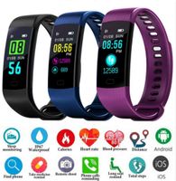 Ouyilu Activity Trackers Smart Watch Color Screen Fitness Tracker Heart Rate Blood Pressure Monitor Bluetooth Technology Wristband Step Counter for Android and iOS (Black-1)