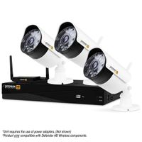 Defender Wireless HD 1080P 4 Channel 1TB DVR Security System with Smart Adaptive Wireless Technology and 3 Long Range Night Vision Bullet Cameras