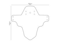 All Mountain Style AMSMG1APGY Front Mudguard - Protects You and Your Bike from Waste and Dirt, Grey/Ape
