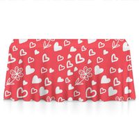 GLORY ART Waterproof Tablecloth,Love Heart Patterns,Large Dust-Proof Vinyl Table Cloth Cover, Great for Dinner,Wedding,Patio,Parties,Holiday Dinner,Buffet Table& More(60"x120")