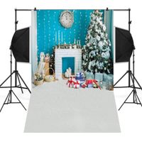 Unpara 2018 Christmas Tree Backdrops Vinyl 3x5FT Fireplace Background Photography Studio (E)