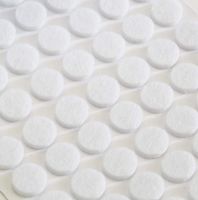 Rok Hardware Heavy Duty Self-Adhesive Felt Pad Bumpers, 3/8" Diameter, 1/8" Height, Round, White, Pack of 168 - ROKFELTP38WHT