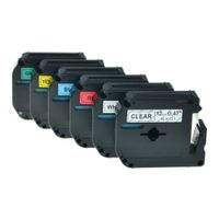 NineLeaf M-K MK131 MK231 MK431 MK531 MK631 MK731 Compatible for Brother P-Touch 12mm Color Combo Label Tapes (Pack of 6)