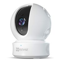 EZVIZ Pan/Tilt/Zoom Indoor Smart Home Camera Night Vision Motion Detection Auto Tracking Security Baby/Elder/Pet/Nanny Monitor Cloud Storage 2-Way Audio Compatible with Alexa WiFi 2.4G Only WH CTQ6C