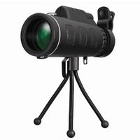 Zcargel Outdoor Phone Telescope, Single Tube 40X60 HD Dual Cell Phone Binoculars with Compass, Optics Zoom Telescope Adjustable Phone Lens for iPhone/Android/Pad