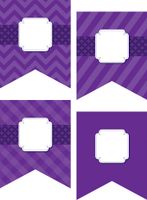 Creative Teaching Press Purple Pennant 10-Inch Designer Cut-Outs (CS91112)