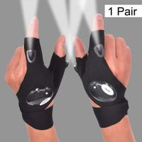 Mylivell LED Flashlight Glove Outdoor Fishing Gloves with Stretchy Strap Screwdriver for Repairing Cars Night Running Fishing Camping Hiking in Dark Place (1 Pair)