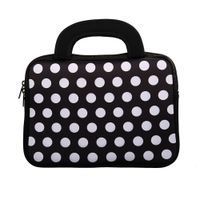 E - Living 7-8.4 Inch / 8.9-9 Inch / 10.1 Inch / 11.6-12.5 Inch / 13-13.3 Inch / 14-14.1 Inch / 15-15.6 Inch Neoprene Sleeve/Case/Bag/Cover with Handle (White Dots, 10.1 Inch)