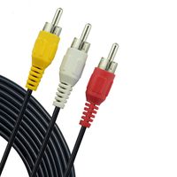SatelliteSale 3-Male to 3-Male RCA Audio Video Cable for Connecting Your VCR, DVD, HDTV and Other Home Theater Audio Video Equipment (3 Feet)