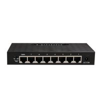 Mini Ethernet Switch, 8-Port SPOE 10/100Mbps Ethernet Network Switch Power Supply 90W AP Wireless Desktop Ethernet Switch. 8 port Fast LAN Desktop RJ45 Network for Switch Hub Adapter