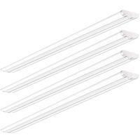 AntLux 110W 8FT LED Shop Lights Ultra Slim LED Wraparound, 12600LM, 5000K, 8 Foot Strip Light, Flush Mount Garage Office Warehouse Ceiling Lighting Fixtures, 8' Fluorescent Tube Replacement, 4 Pack
